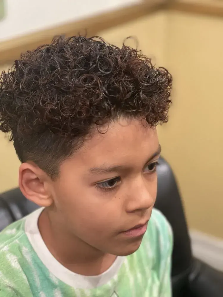 Professional perm styling with defined curls at F&J Beauty Studio in Anaheim, CA